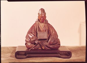 Basho ülő szobra (1644-94) Edo-korszak (1603-1868) (fa)